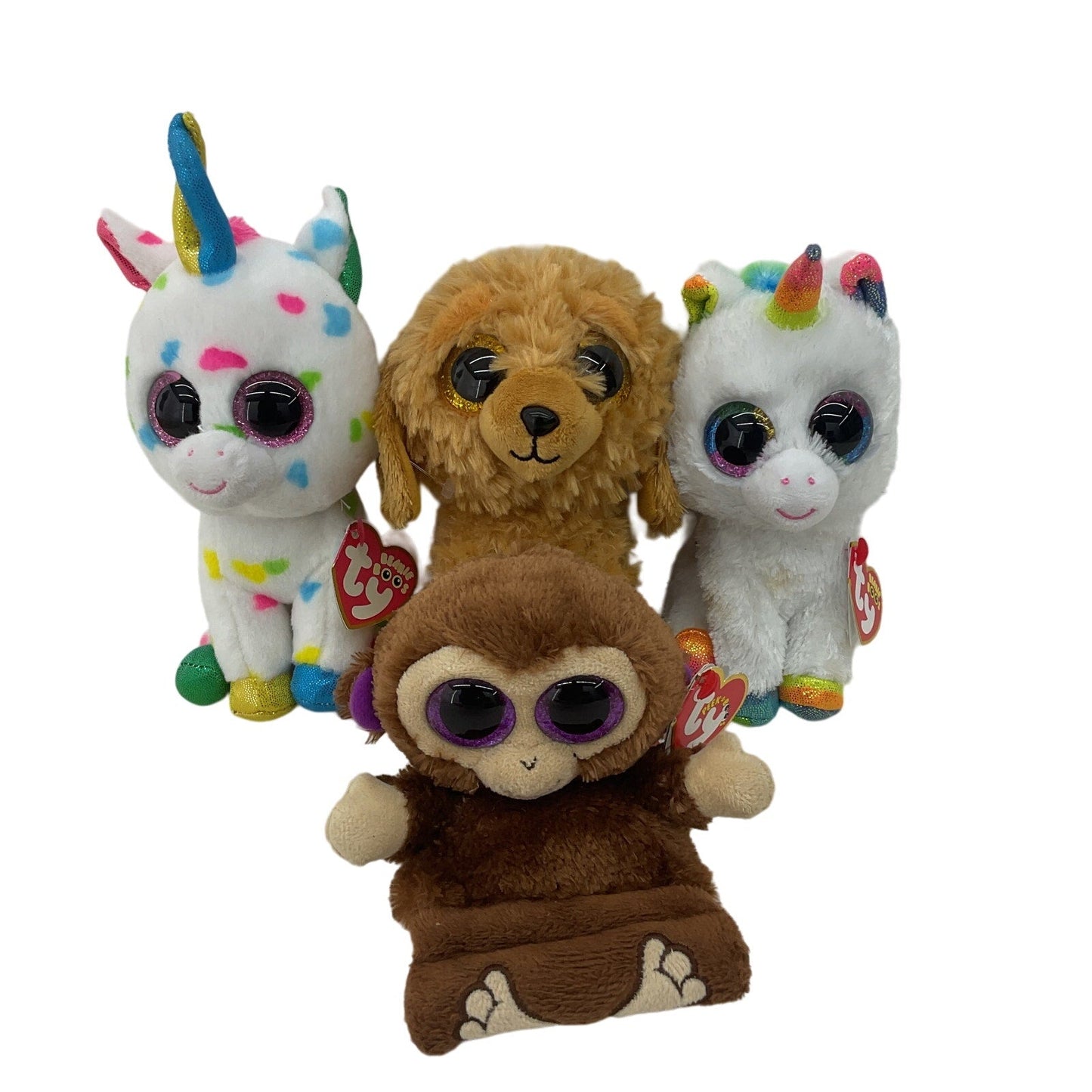 TY Beanie Boos Babies Plush Dolls Monkey Dog Unicorn Stuffed Animals - Warehouse Toys