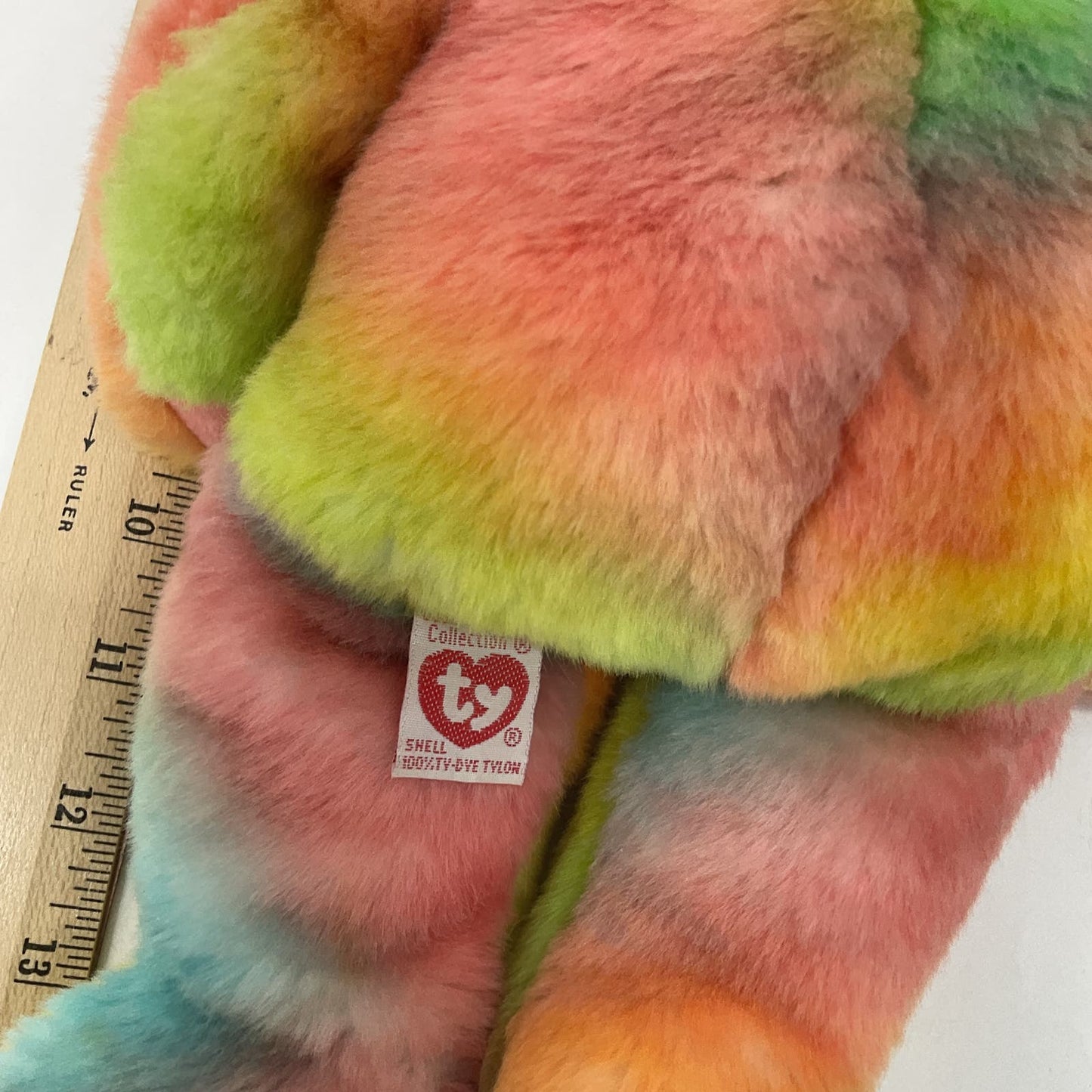 TY CUTE Beanie Babies Large Teddy Bear Plush Green Rainbow Stuffed Animals - Warehouse Toys