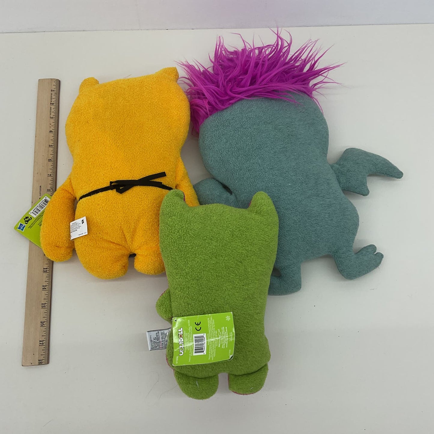 Ugly Dolls Monster Plush LOT Blue Pink Yellow Fleece Soft Dolls Cuddly Stuffed - Warehouse Toys