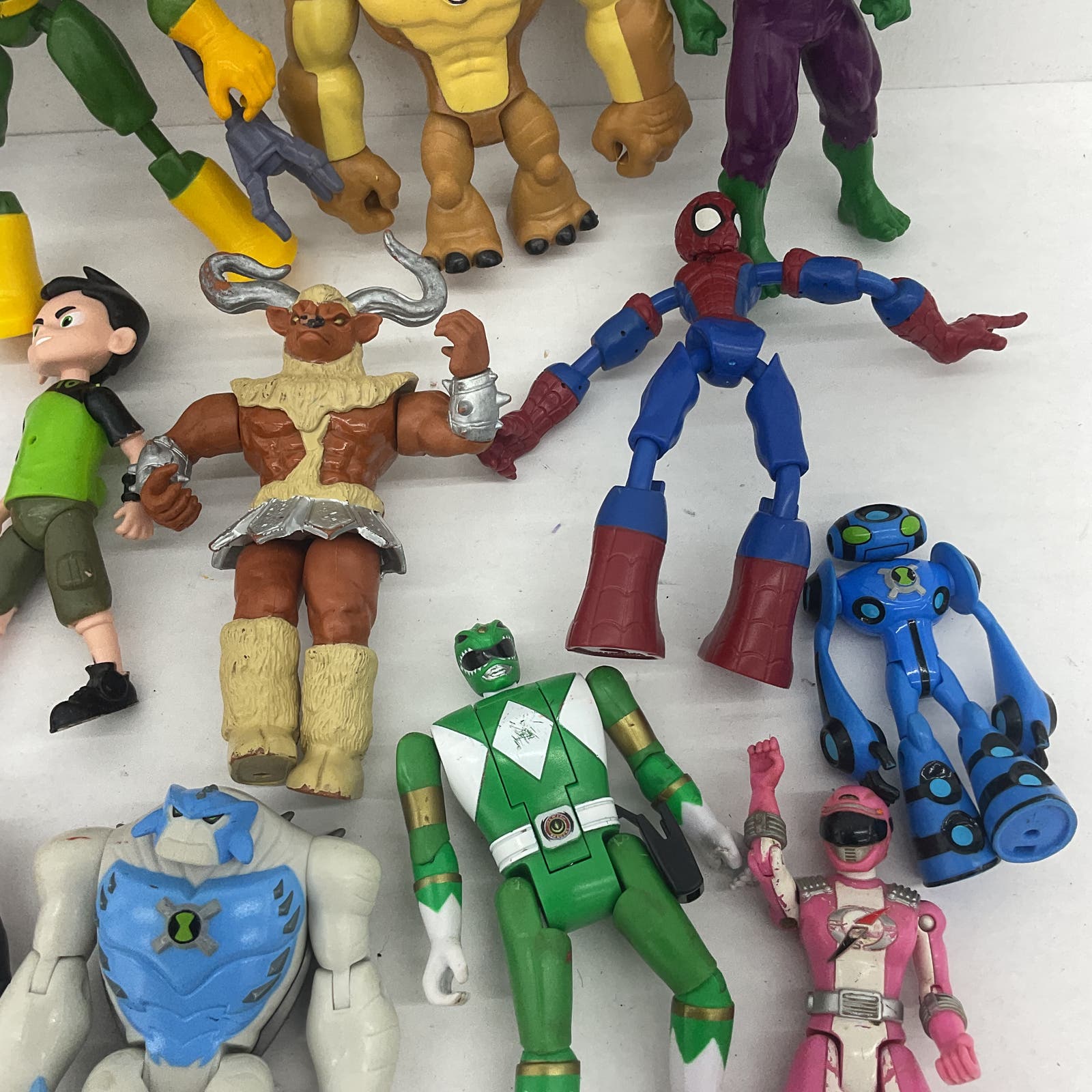 Used Action Figures Small Super Hero Toys Power Rangers Spiderman Ben 10 Marvel - Warehouse Toys