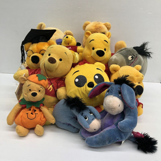 Used LOT 13 Disney Store Winnie the Pooh Tigger Eeyore Plush Character Toys - Warehouse Toys