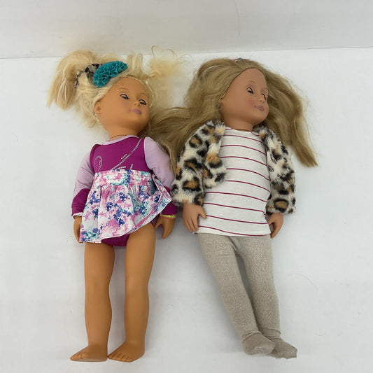 Used LOT 2 Battat Our Generation Little Girl Dolls Loose Blonde Caucasian - Warehouse Toys