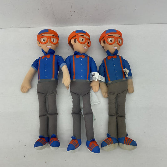 Used LOT 3 Blippi Plush Doll Rubber Headed Toy Character Stuffed Toys AS IS - Warehouse Toys