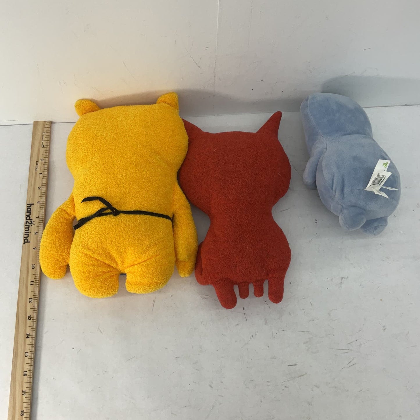 Used LOT 3 Uglydolls Monster Character Plush Dolls Yellow Red Blue - Warehouse Toys