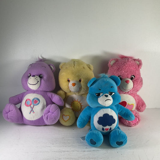 Used LOT 4 Care Bears Plush Stuffed Animal Cheer Wish Sweet Dream Funshine Dolls - Warehouse Toys