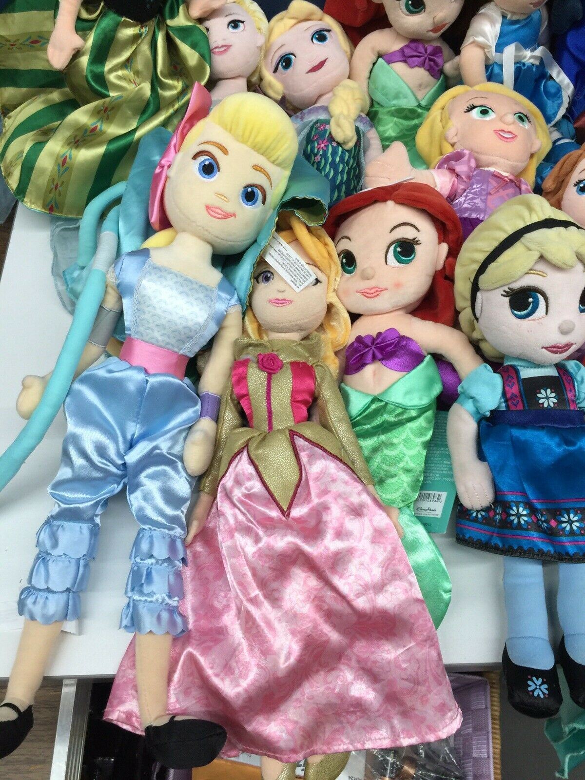 Used LOT 40 Disney Store Disney Princess Plush Dolls Cinderella Frozen - Warehouse Toys