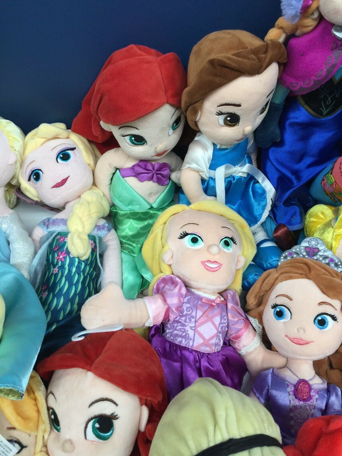 Used LOT 40 Disney Store Disney Princess Plush Dolls Cinderella Frozen - Warehouse Toys