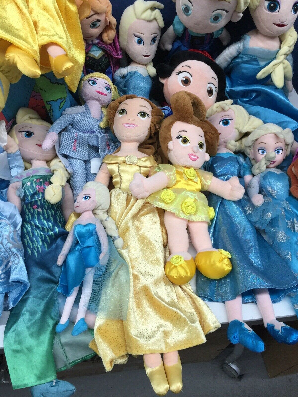 Used LOT 40 Disney Store Disney Princess Plush Dolls Cinderella Frozen - Warehouse Toys