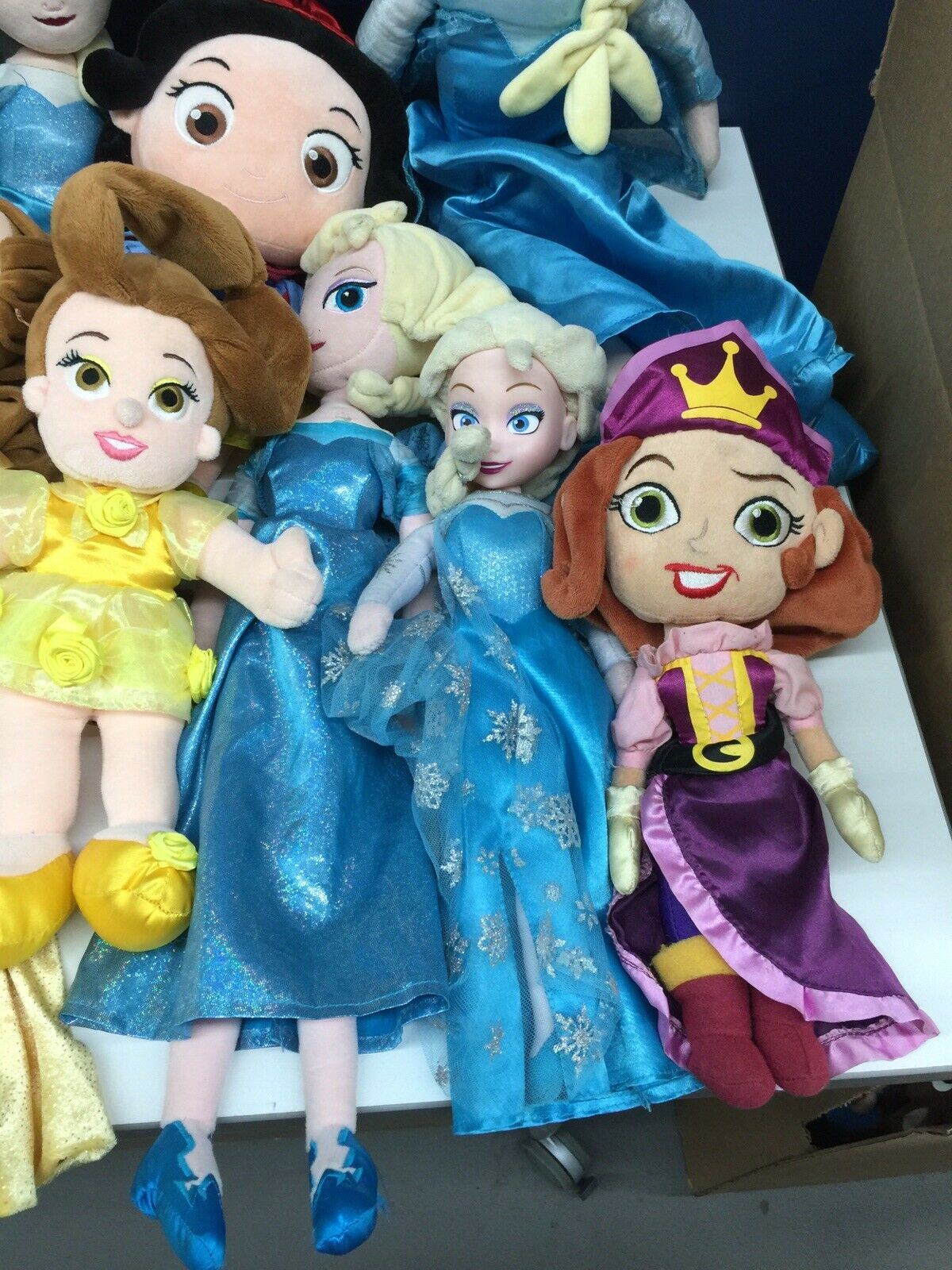 Used LOT 40 Disney Store Disney Princess Plush Dolls Cinderella Frozen - Warehouse Toys