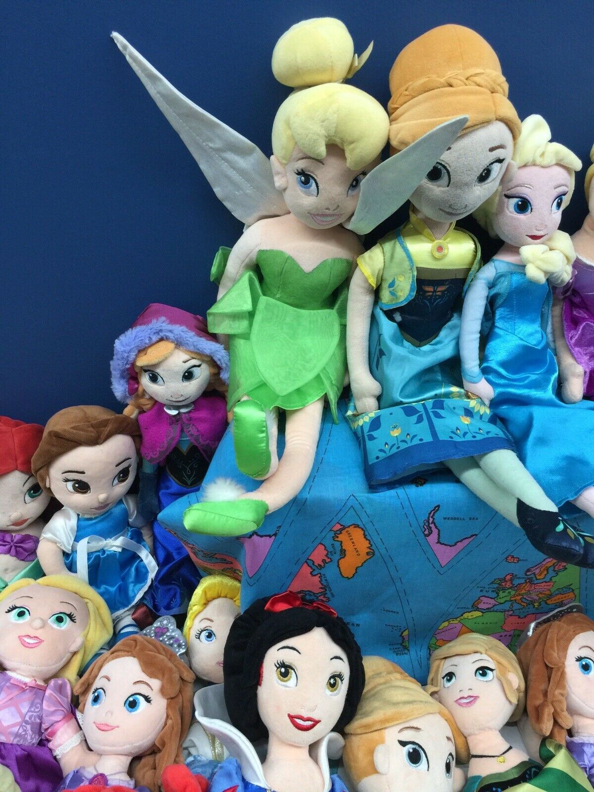 Used LOT 40 Disney Store Disney Princess Plush Dolls Cinderella Frozen - Warehouse Toys