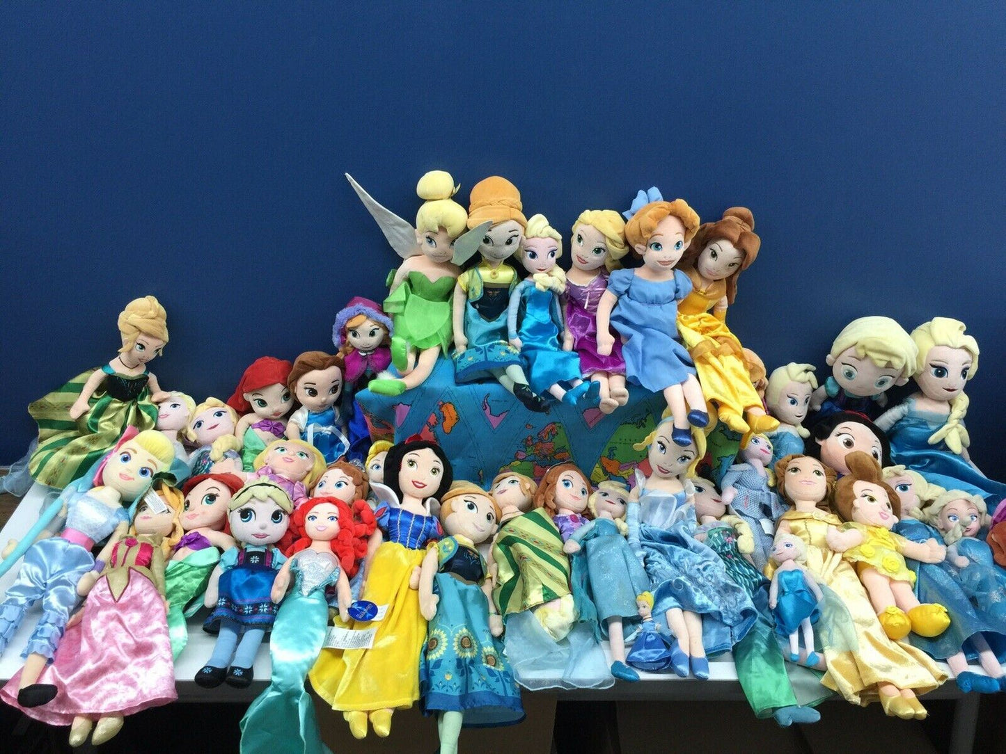 Used LOT 40 Disney Store Disney Princess Plush Dolls Cinderella Frozen - Warehouse Toys