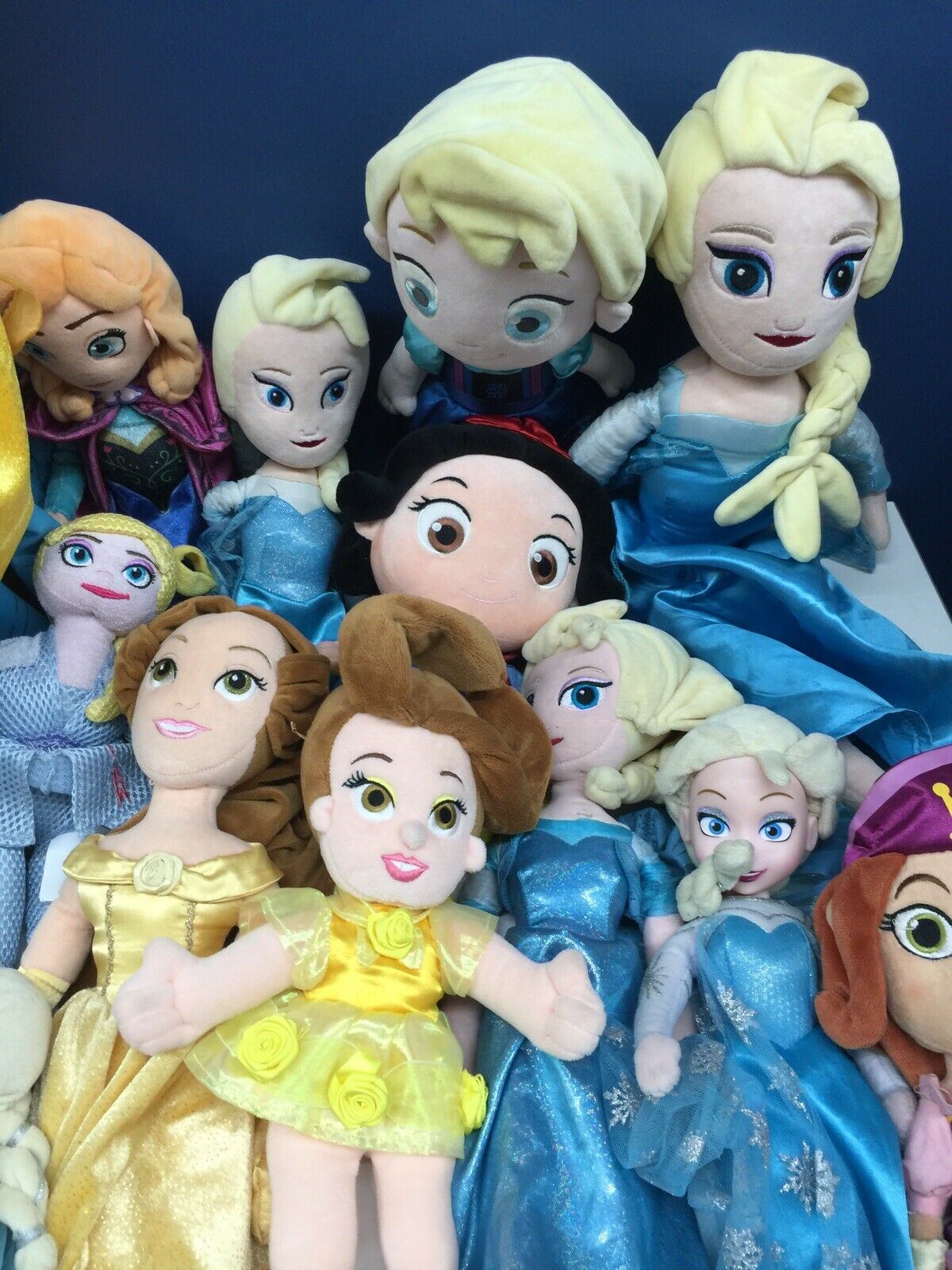 Used LOT 40 Disney Store Disney Princess Plush Dolls Cinderella Frozen - Warehouse Toys