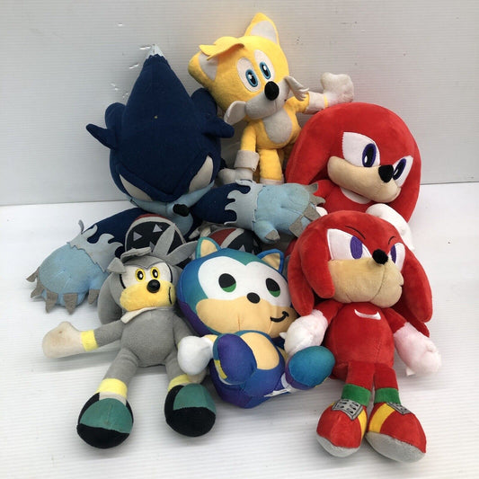 Used LOT 6 Sonic the Hedgehog Sonic Knuckles Tails Amy Plush Figure Toys Dolls - Warehouse Toys