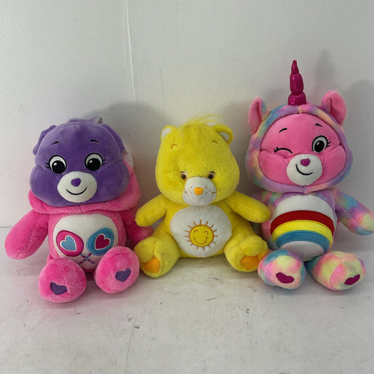 Used LOT Care Bears Colorful Character Plush Dolls Cheer Sunshine - Warehouse Toys