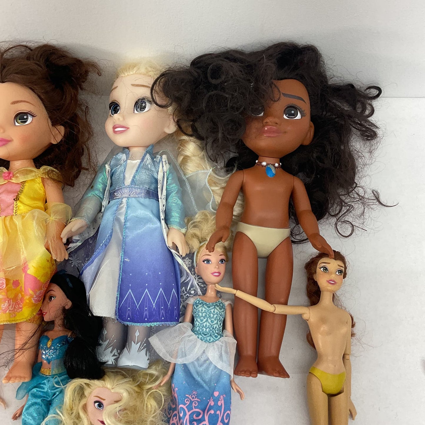 Used Mixed Loose LOT Disney Princess Character Baby Dolls Moana Frozen - Warehouse Toys