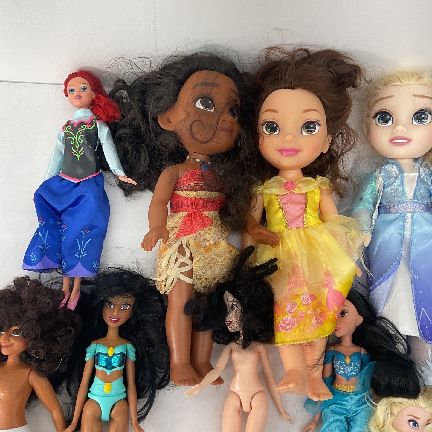 Used Mixed Loose LOT Disney Princess Character Baby Dolls Moana Frozen - Warehouse Toys