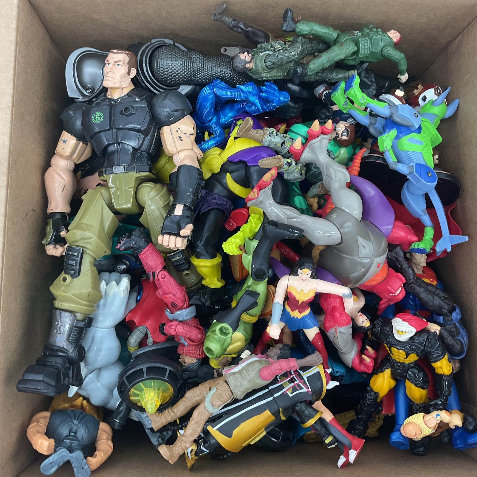 Used Mixed LOT 10 lbs Random Action Figures Marvel DC Batman Fashion Dolls - Warehouse Toys