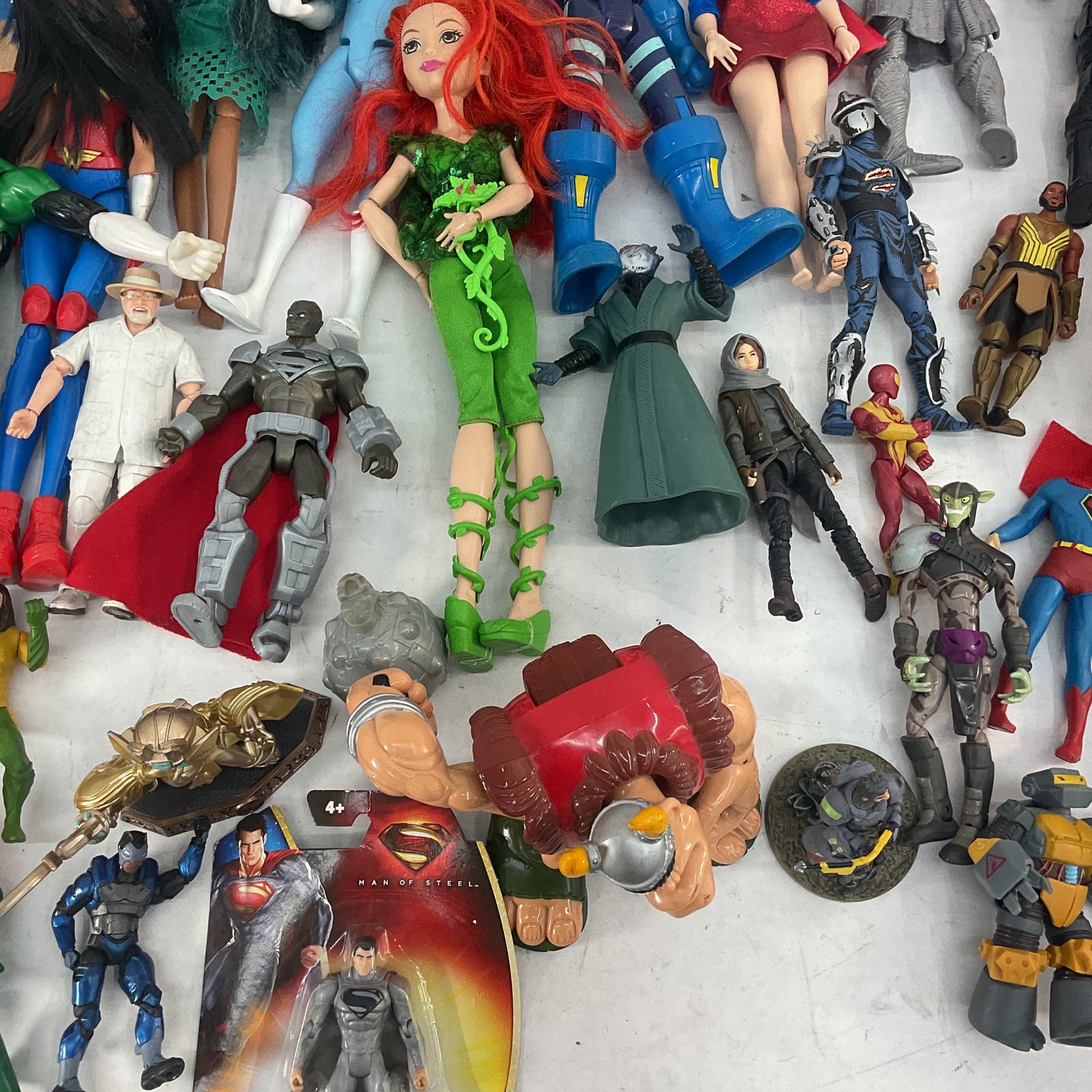 Used Mixed LOT 15 lbs Random Action Figures Dolls DC Comics Marvel Batman - Warehouse Toys