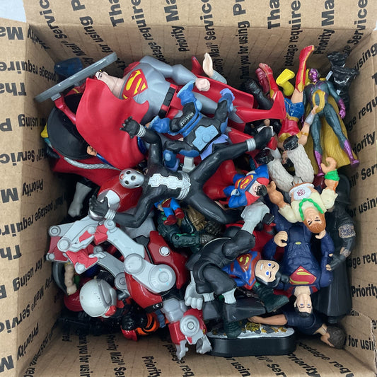 Used Mixed LOT 3 lbs Super Hero Action Figures Toys Superman DC Marvel Dolls - Warehouse Toys