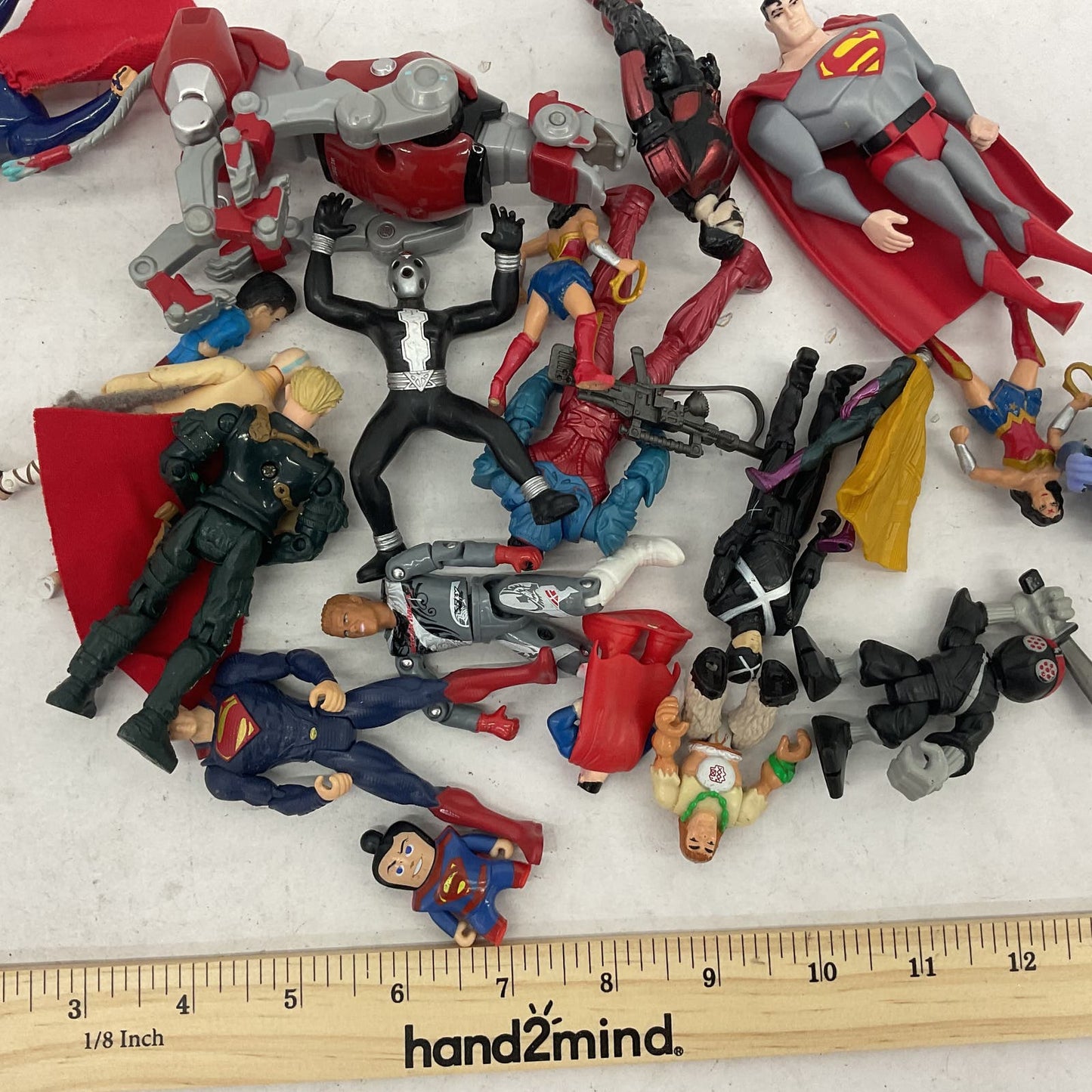 Used Mixed LOT 3 lbs Super Hero Action Figures Toys Superman DC Marvel Dolls - Warehouse Toys