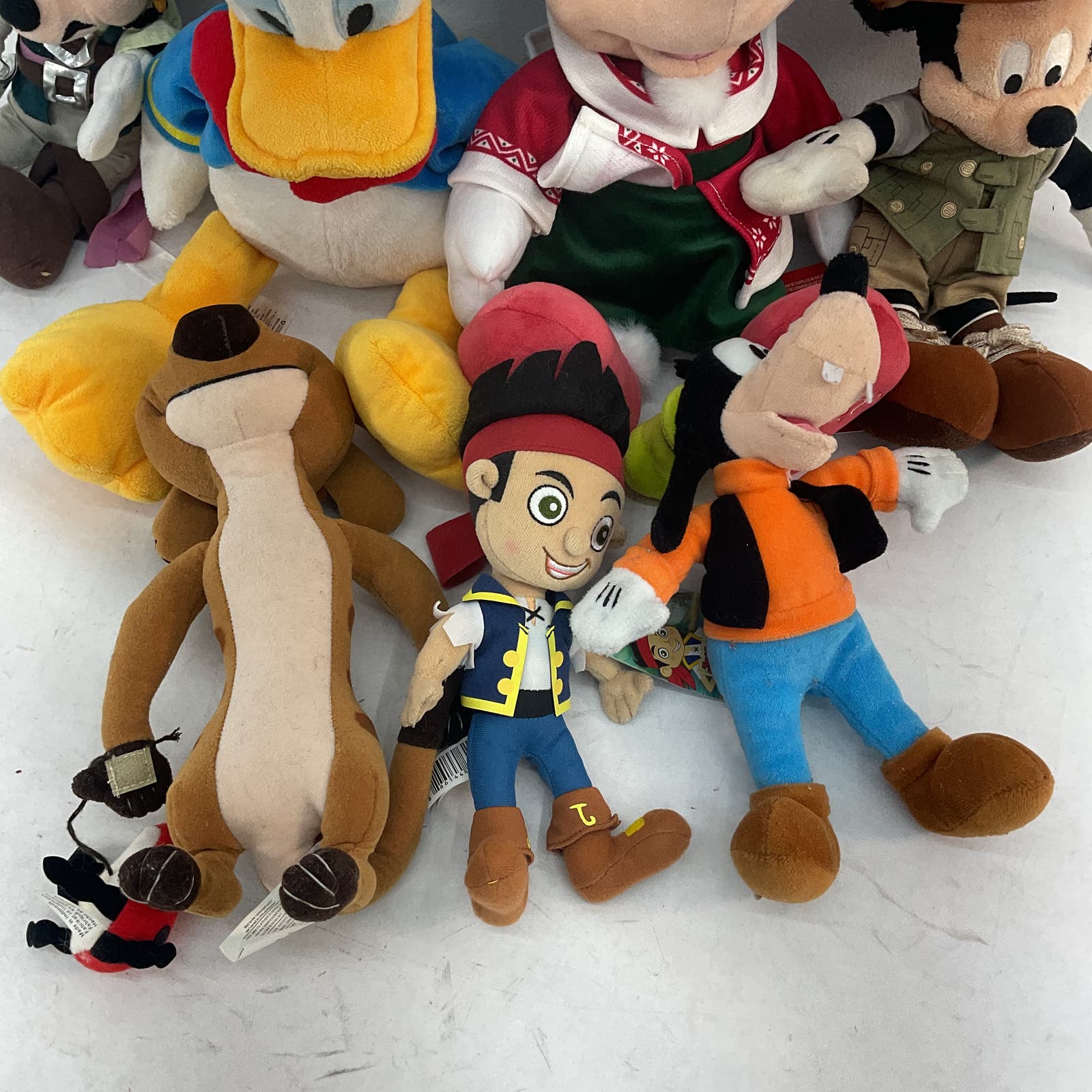 Used Mixed LOT Disney Character Plush Dolls Timon Donald Jessie Pluto Toys - Warehouse Toys