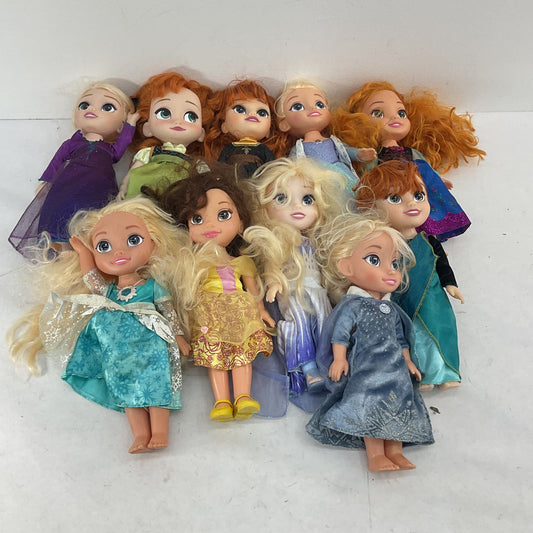 Used Mixed LOT Disney Sparkle Princess Character Dolls Frozen Elsa Belle Etc - Warehouse Toys