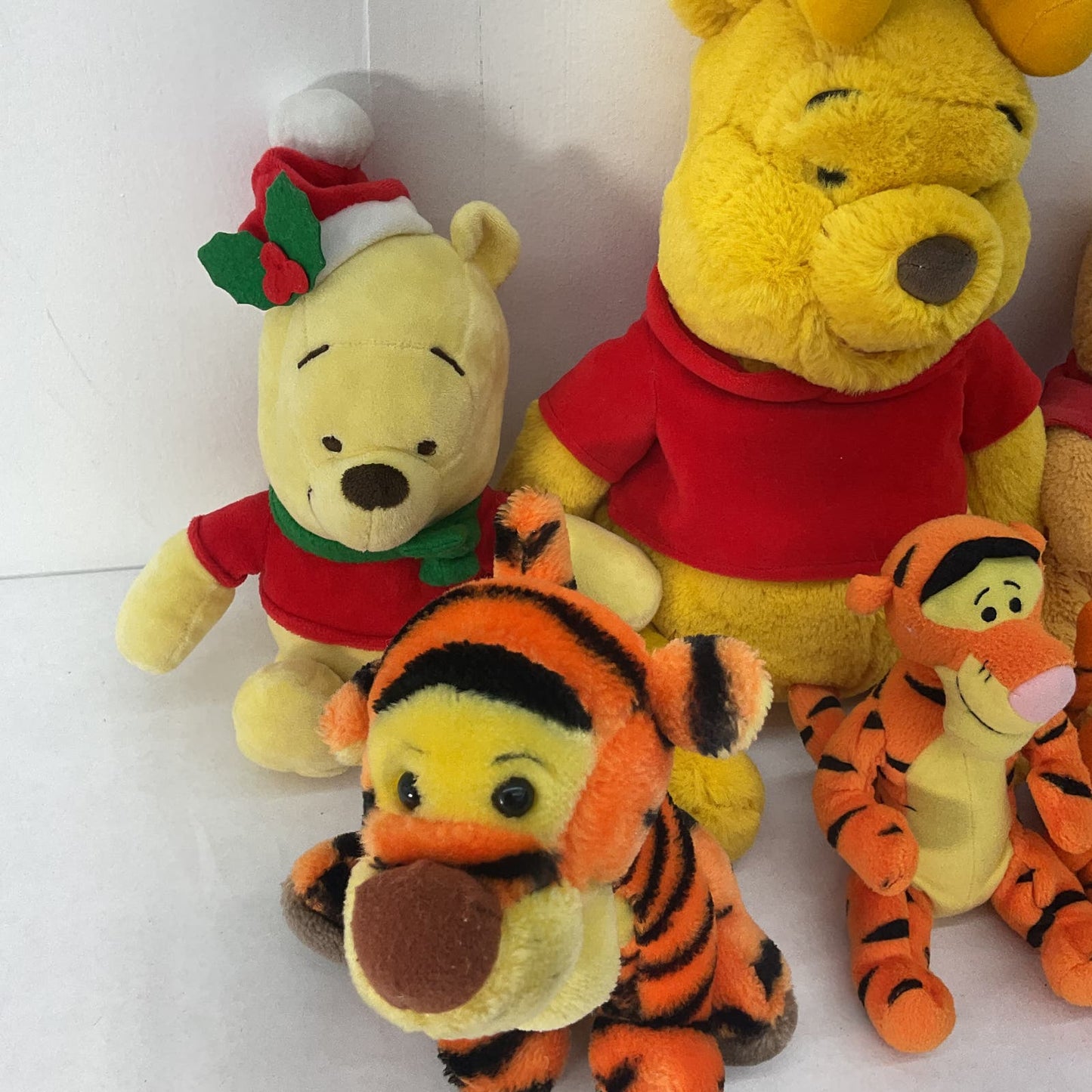 Used Mixed LOT Disney Winnie the Pooh Character Plush Bears Tigger Xmas - Warehouse Toys