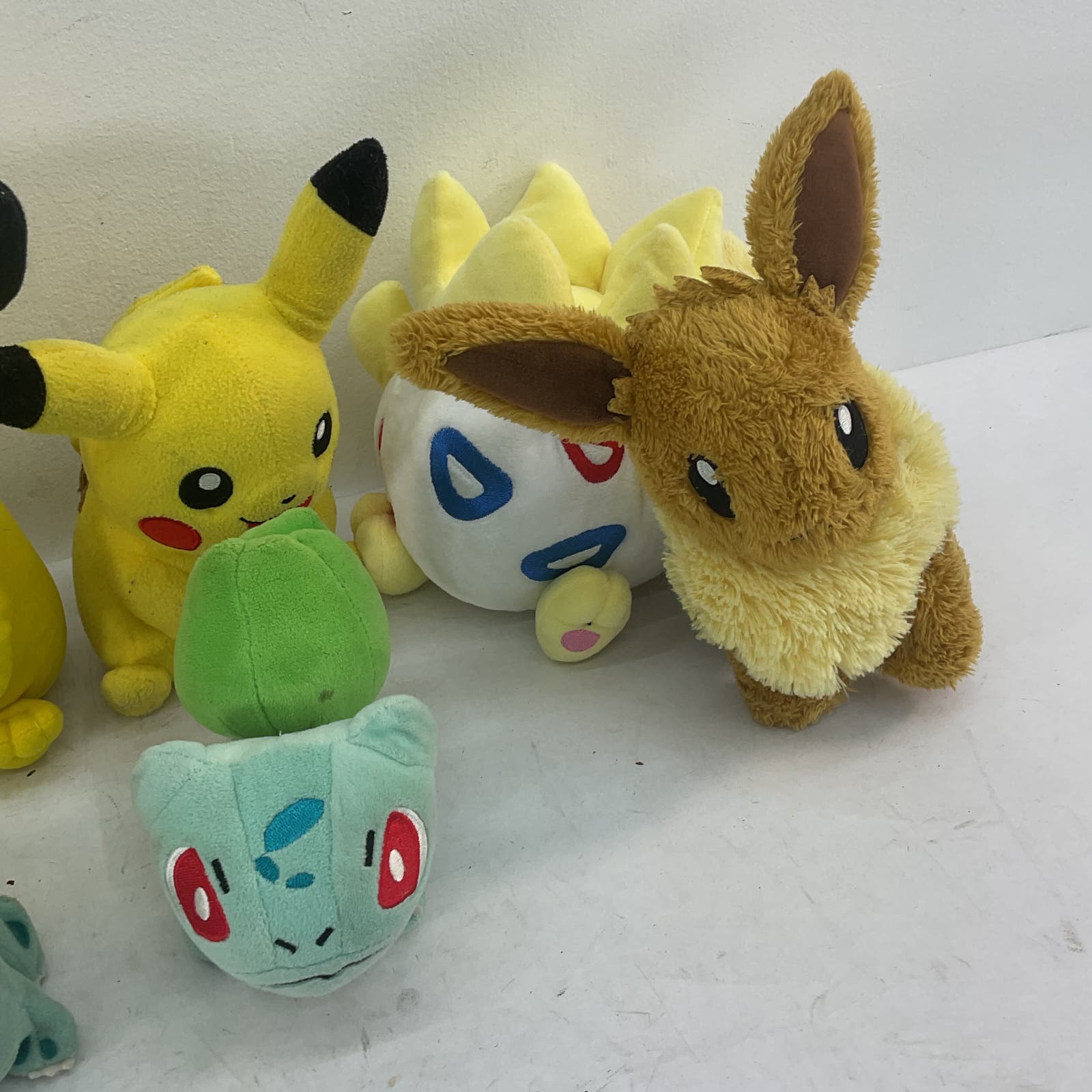 Used Mixed LOT Nintendo Pokemon Pikachu Plush Toys Bulbasaur Plant Characters - Warehouse Toys