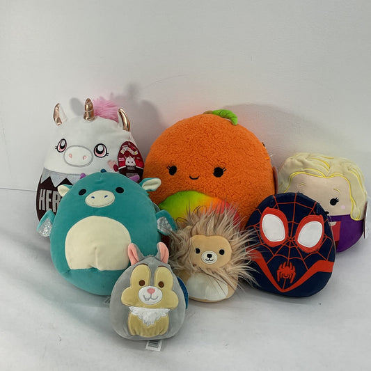 Used Mixed LOT Squishmallow Character Animal Plush Pillow Dolls Spiderman Bunny - Warehouse Toys