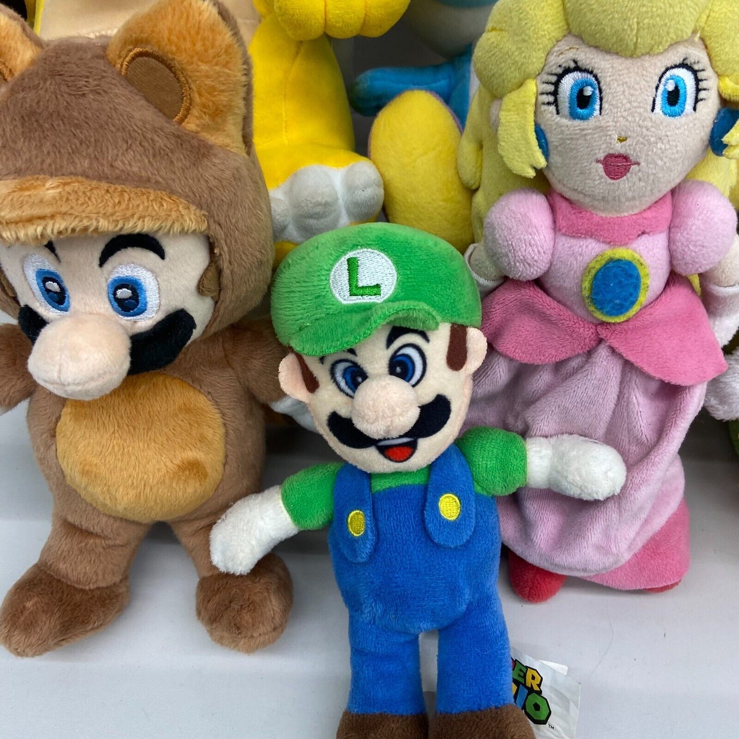 Used Nintendo LOT 7 Super Mario Plush Doll Figure Toys Mario Yoshi Bowser Daisy - Warehouse Toys