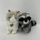 Various brand Cat and Raccooon Plush Miyoni Gray Stuffed Toy - Other Animals - Warehouse Toys