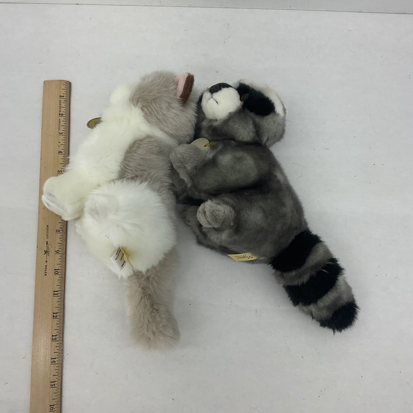 Various brand Cat and Raccooon Plush Miyoni Gray Stuffed Toy - Other Animals - Warehouse Toys