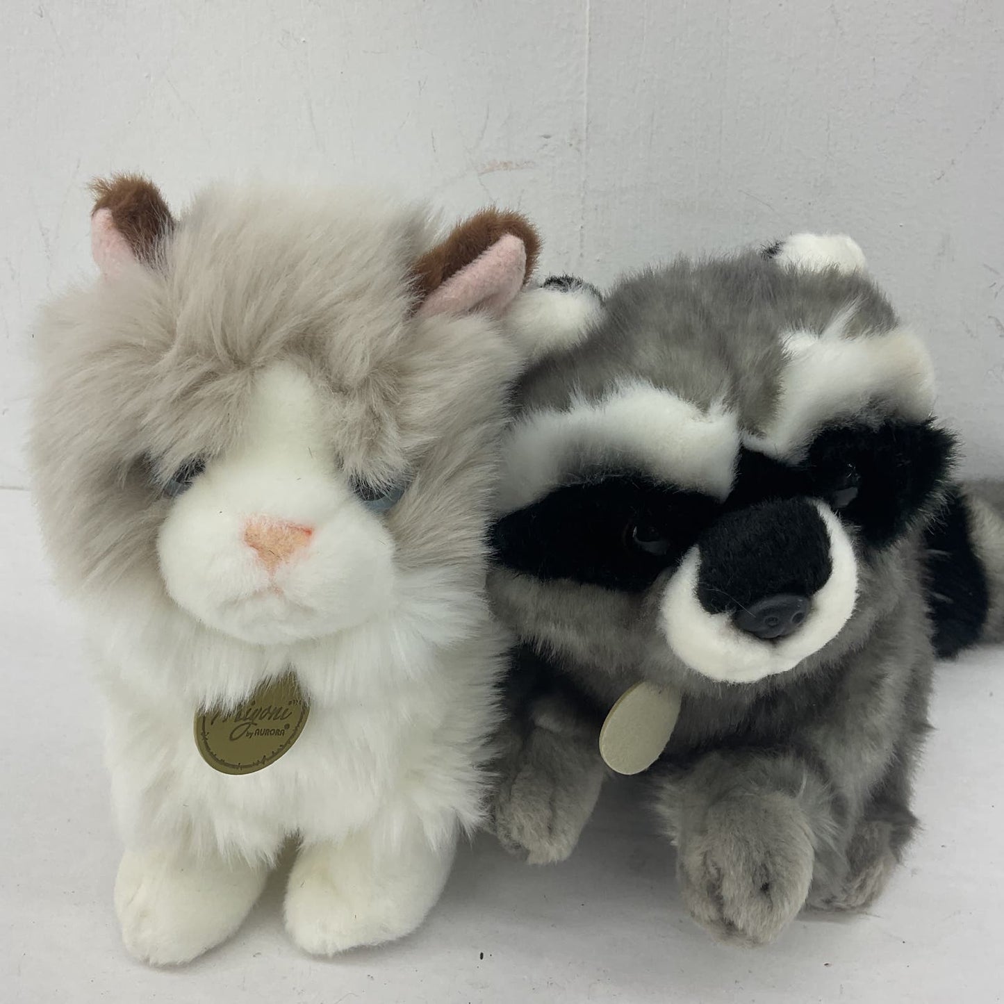 Various brand Cat and Raccooon Plush Miyoni Gray Stuffed Toy - Other Animals - Warehouse Toys