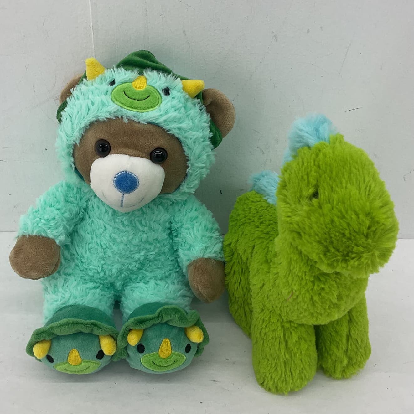 Various Green Blue Dinosaur Teddy Bear Plush Lot Stuffed Animals - Warehouse Toys