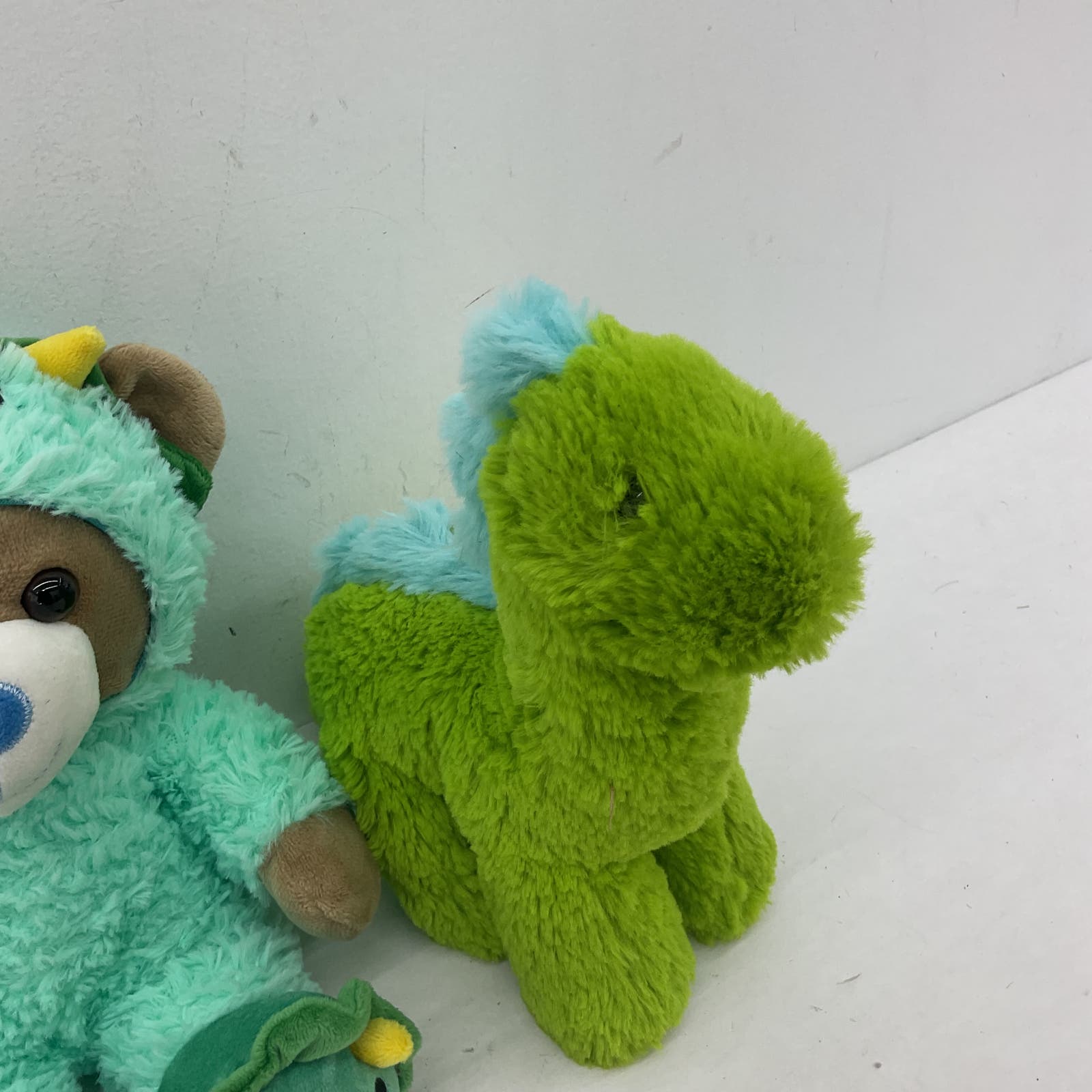 Various Green Blue Dinosaur Teddy Bear Plush Lot Stuffed Animals - Warehouse Toys