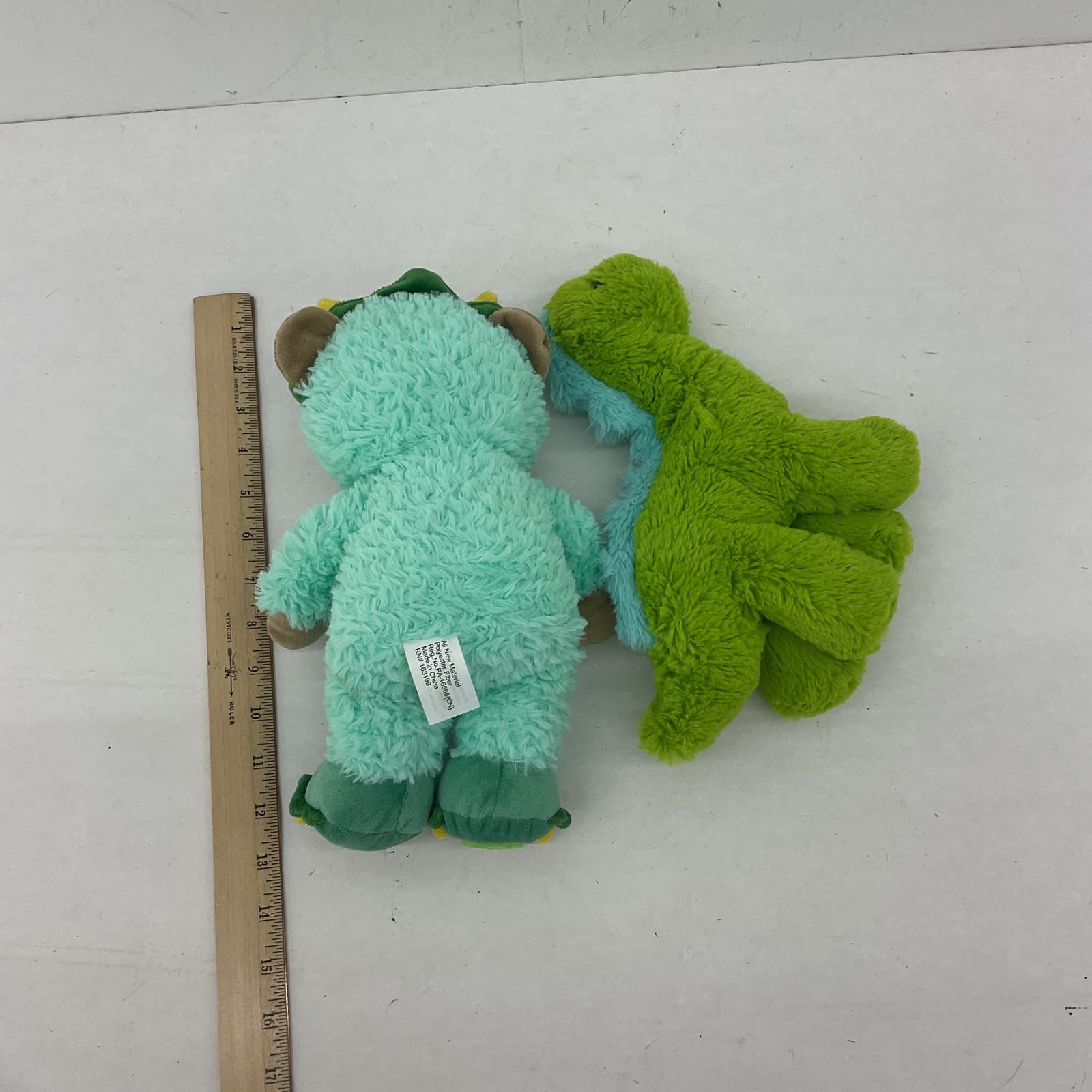 Various Green Blue Dinosaur Teddy Bear Plush Lot Stuffed Animals - Warehouse Toys