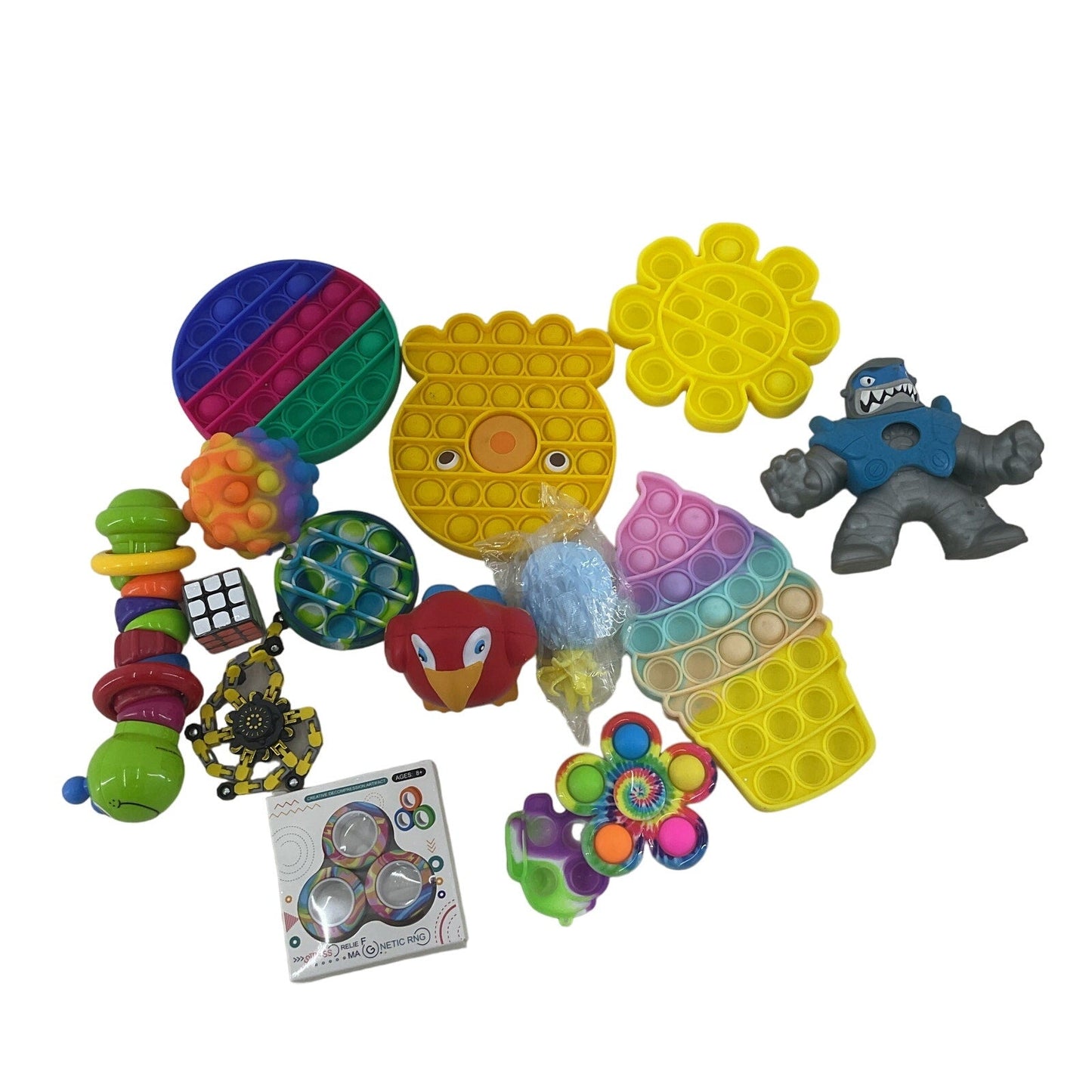 Various Mixed Sensory Fidget Puzzler Spinner Pop It Stress Relieving Toys - Warehouse Toys