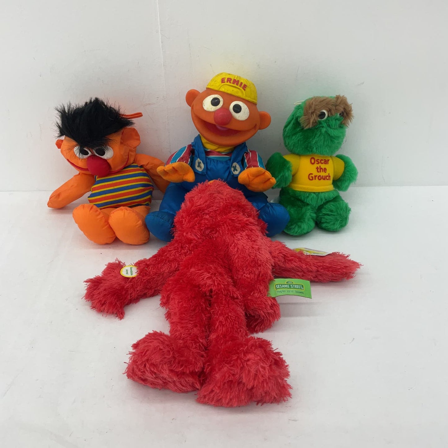 Various Sesame Street Plush Toy Lot Ernie Playskool Oscar Stuffed Animal - Warehouse Toys