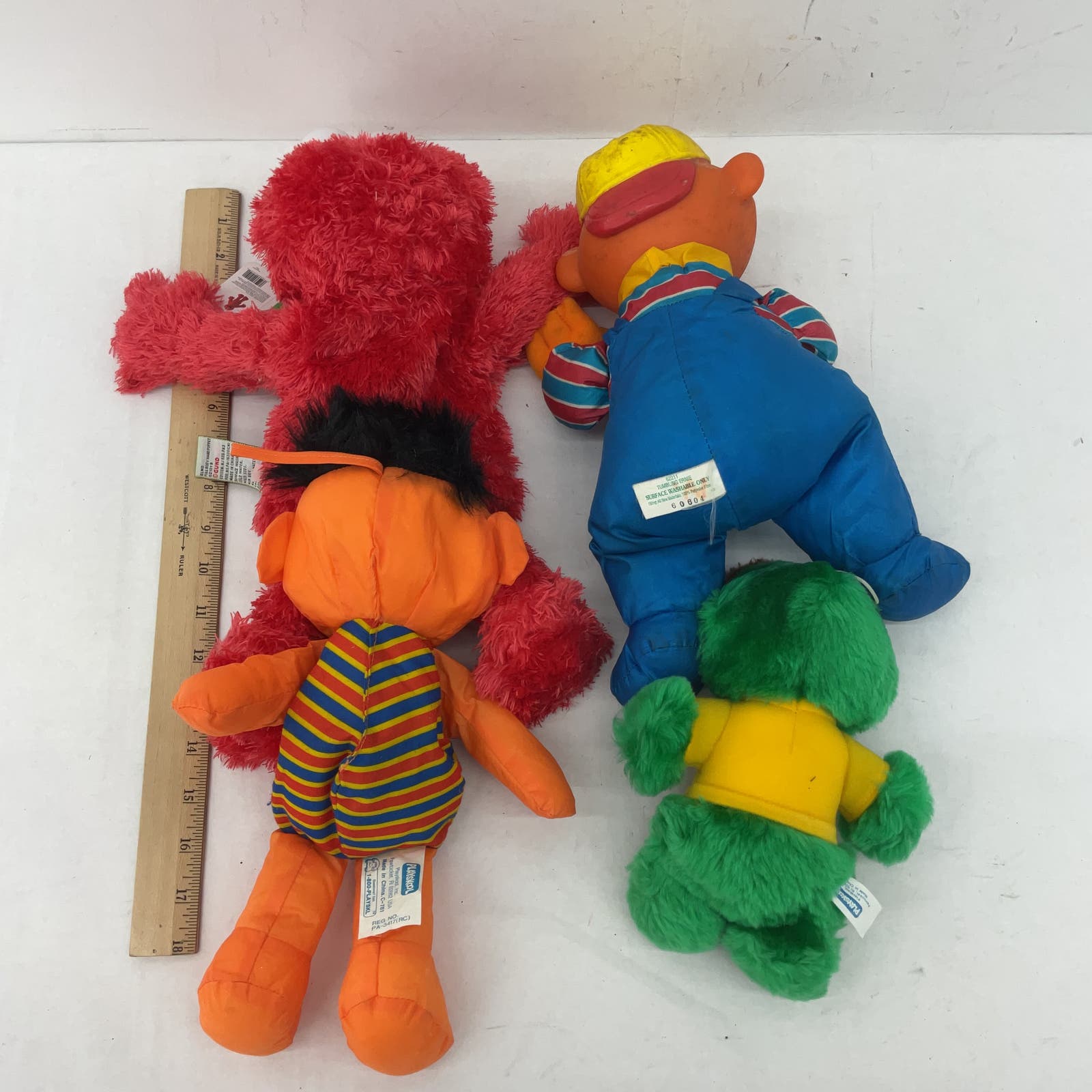 Various Sesame Street Plush Toy Lot Ernie Playskool Oscar Stuffed Animal - Warehouse Toys