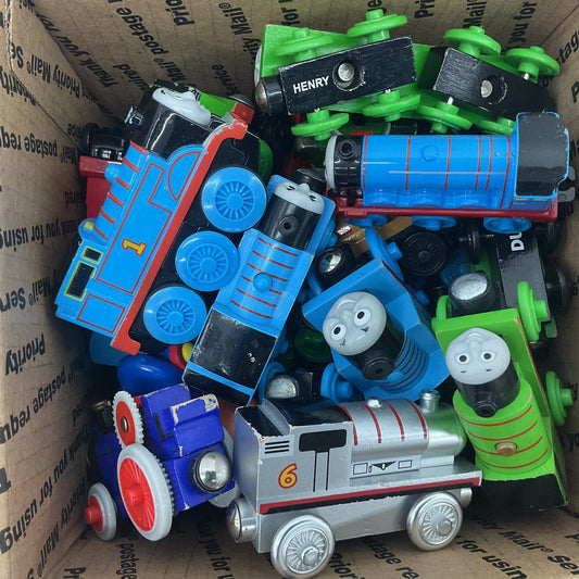 Various Thomas the Tank Engine Diecast Blue and Green Toy Vehicle Lot - Warehouse Toys