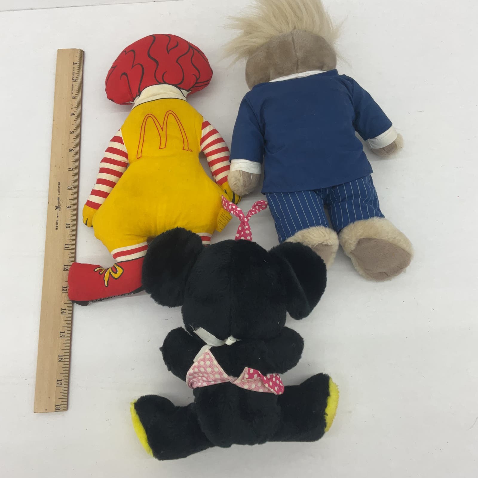 Various Vintage Plush Lot Bubba Ronald Mcdonald Minnie Mouse Mcdonalds Disney - Warehouse Toys