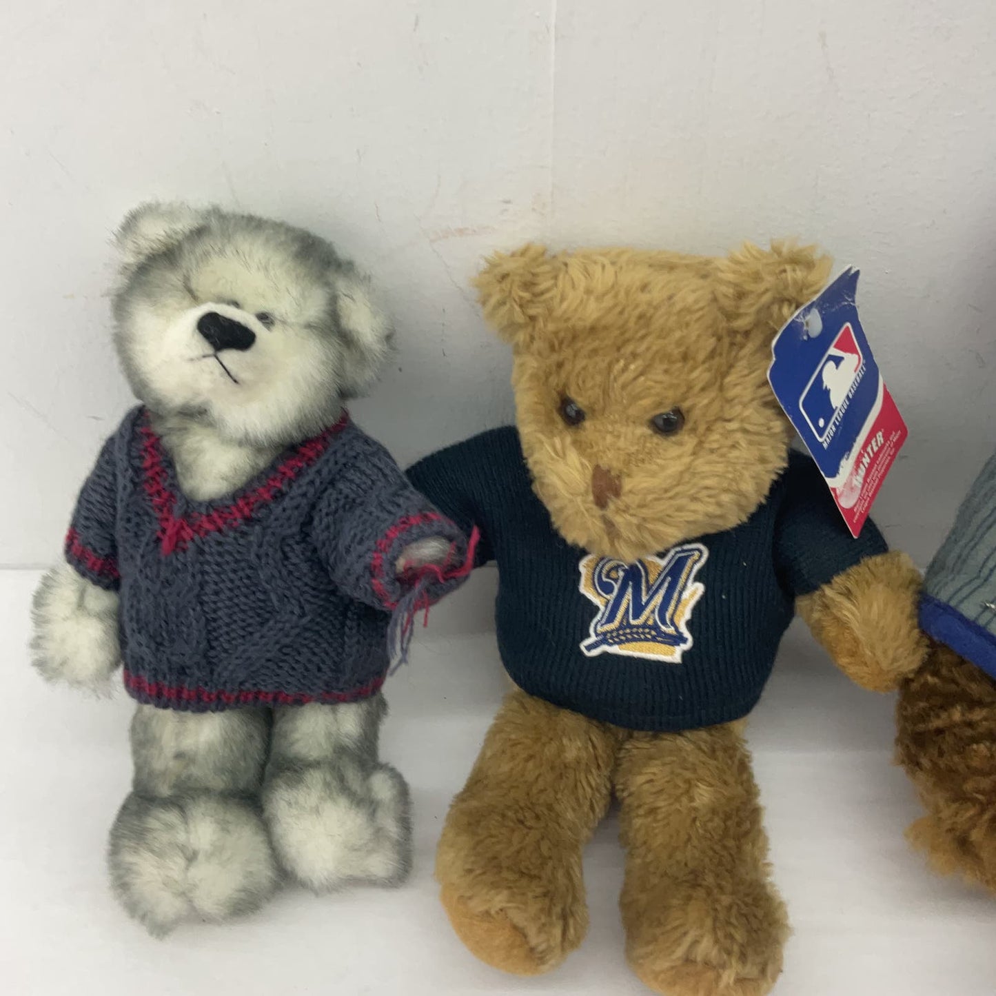 Various Vintage Teddy Bear Lot Dandee Brown Stuffed Animal Baseball - Warehouse Toys