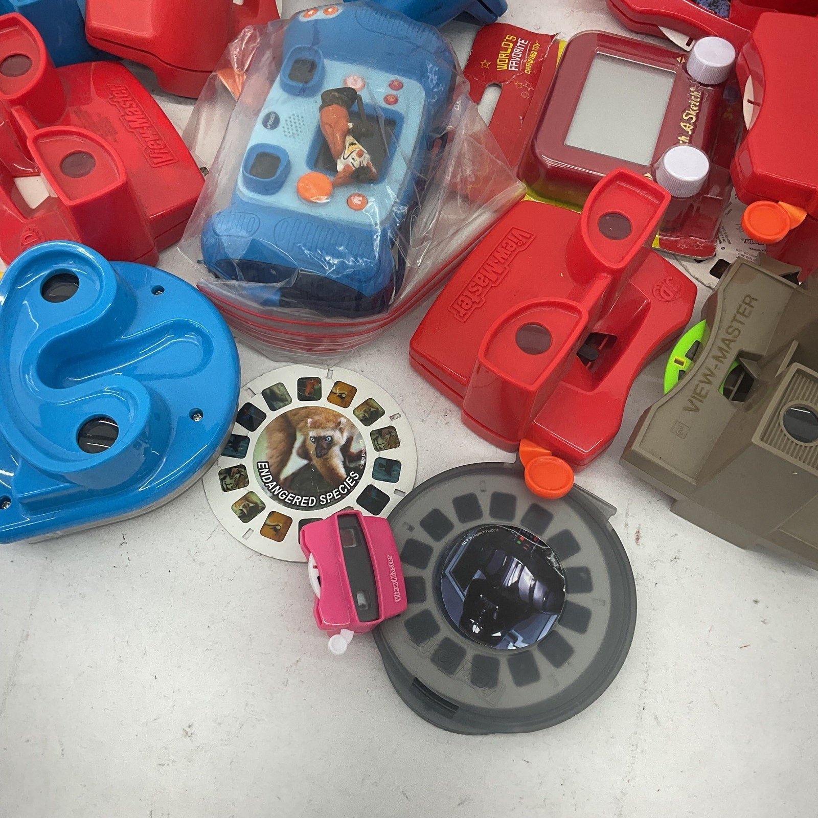 View Master Classic Viewer Toys Preowned LOT Blue Red Gray & VTech Camera 5 lbs - Warehouse Toys