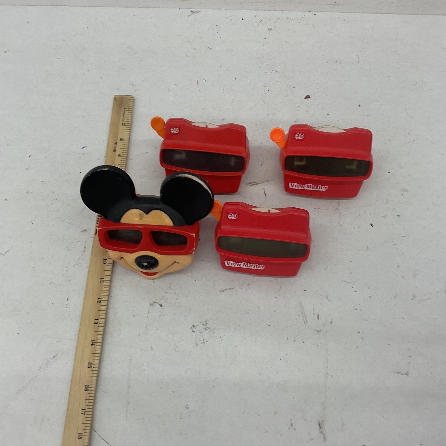 View Master Classic Viewer Toys Preowned LOT Red Mickey Mouse Mixed Loose - Warehouse Toys