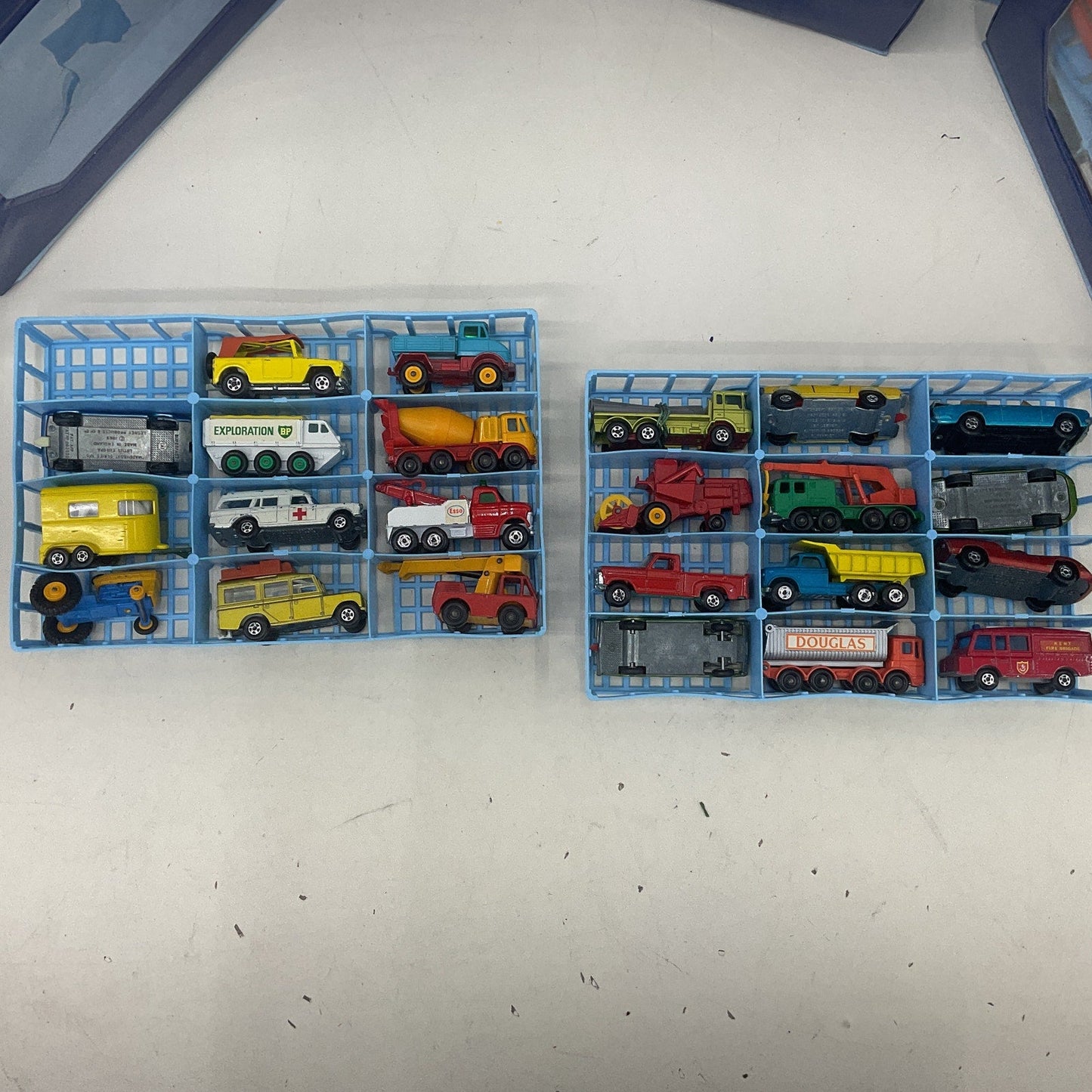 Vintage 10 lbs LOT Matchbox Rolamatics & Others 1970s Diecast Cars w/ Cases Used - Warehouse Toys