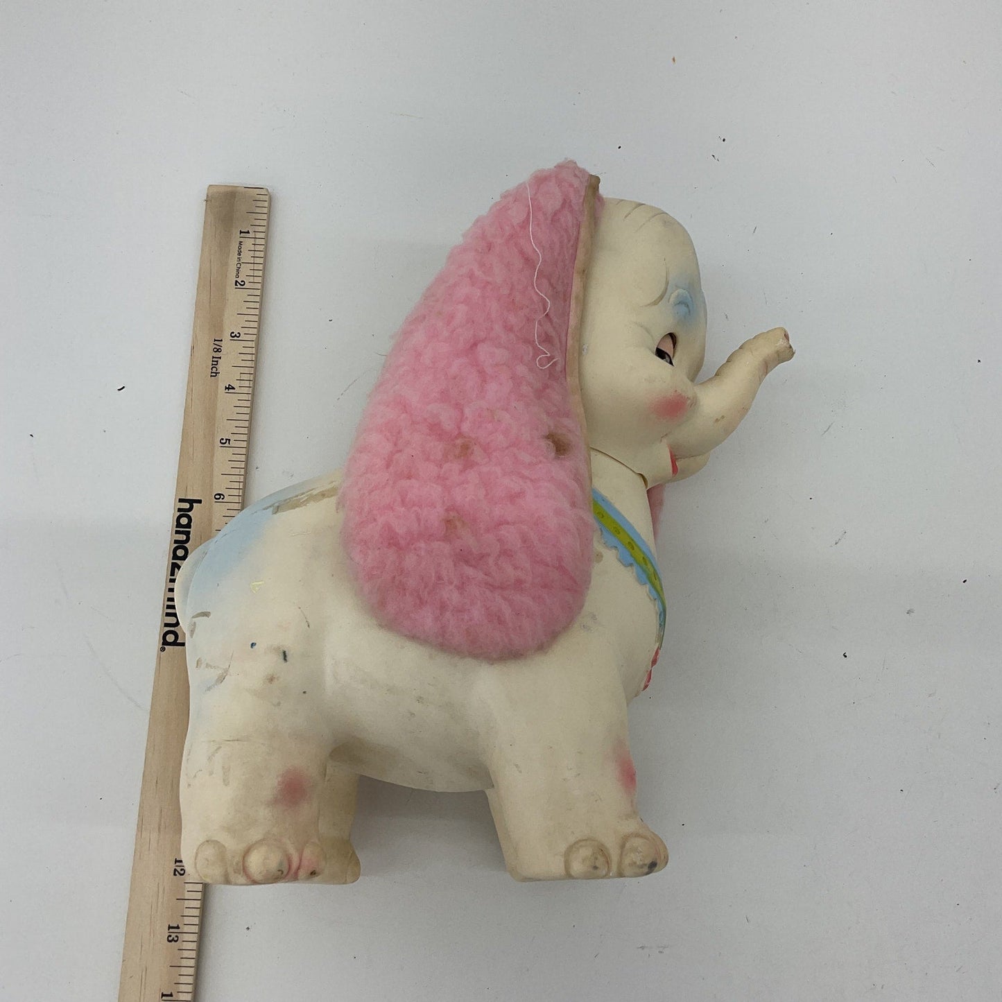 Vintage 1960s Edward Mobley Rajah the White Elephant Rubber Antique Toy Figure - Warehouse Toys