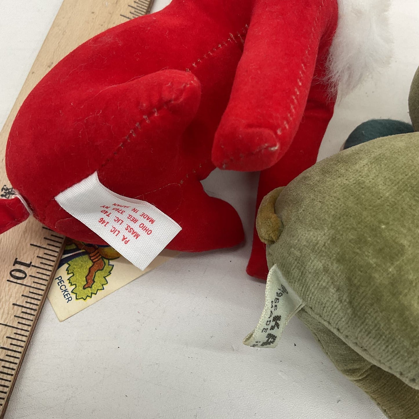 Vintage 1960s Kitsch Red Poodle Dog Kamar Gray Elephant Plush Dolls Figures - Warehouse Toys