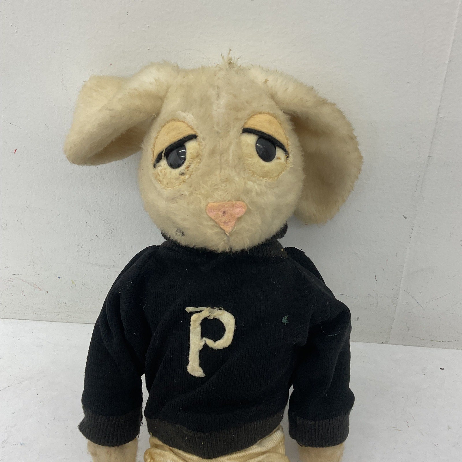 Vintage 1960's Playboy Magazine White Bunny Mascot in Sweater Plush Doll Antique - Warehouse Toys