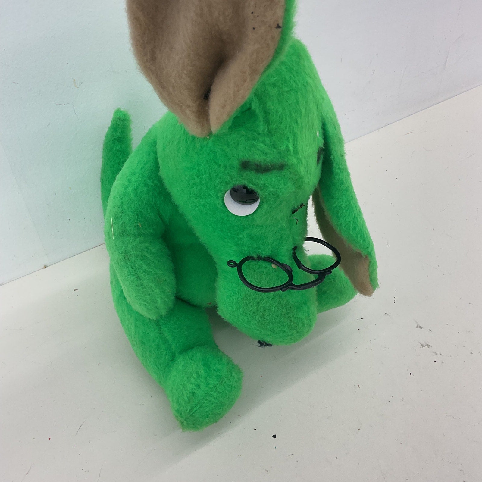 Vintage 1970s C&C Bank Animal Fair Green Stuffed Animal Aardvark Toy - Preowned - Warehouse Toys