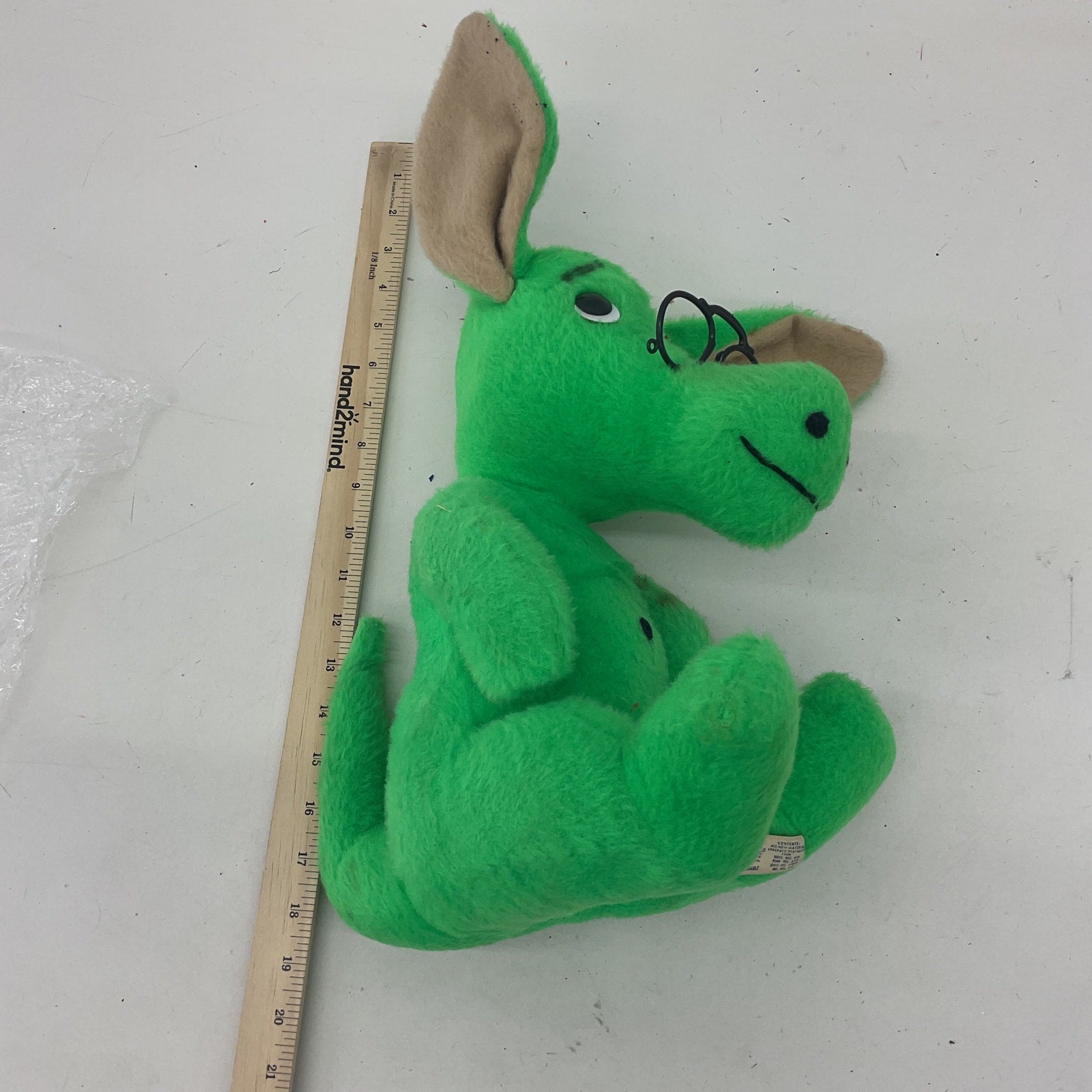 Vintage 1970s C&C Bank Animal Fair Green Stuffed Animal Aardvark Toy - Preowned - Warehouse Toys